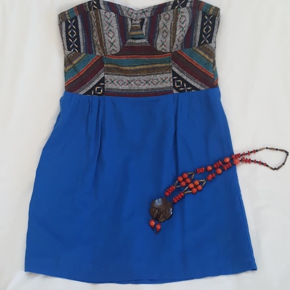 Anthropologie Staring at stars strapless dress - Picture 2 of 8